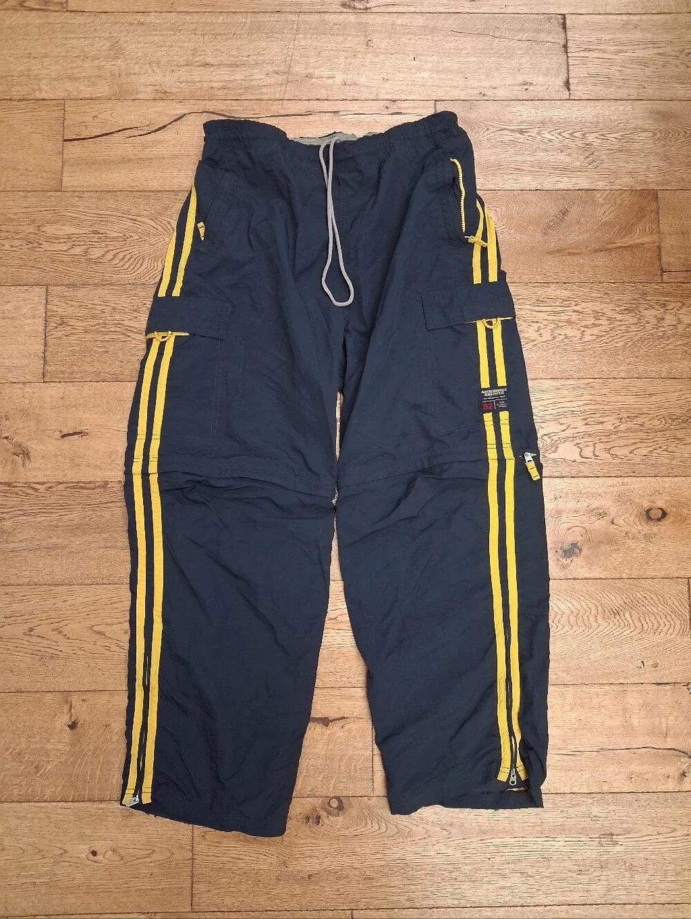 VTG Abercrombie & Fitch Nylon Convertible Cargo Pants Shorts Men XL Y2K